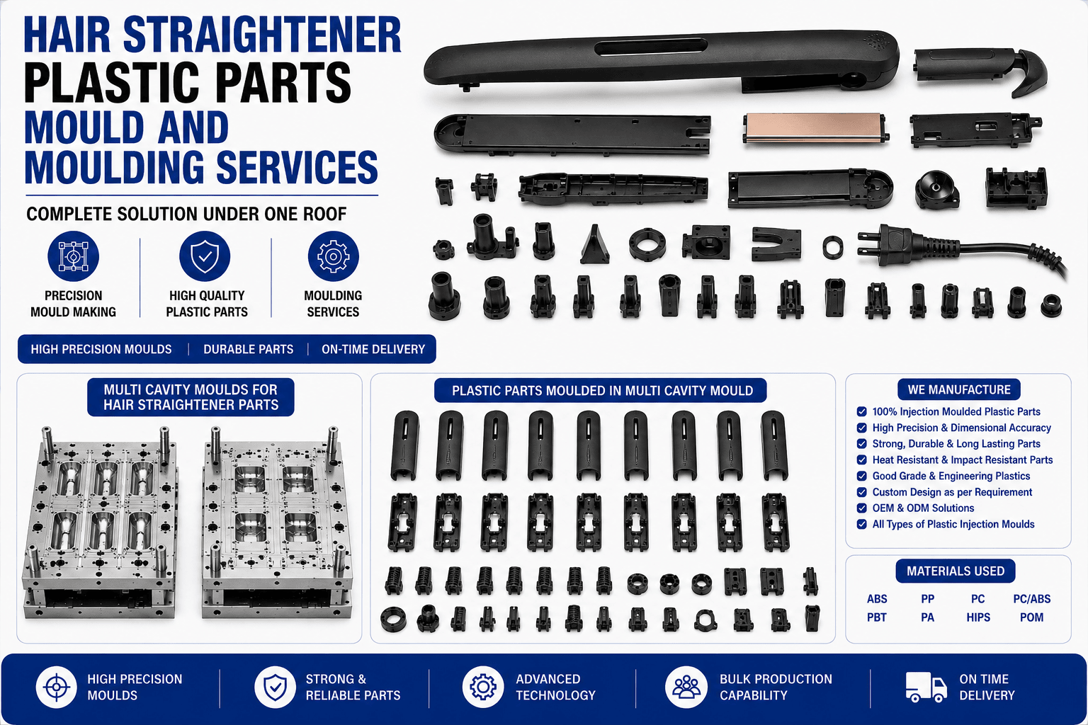 Hair Straightener Plastic Parts Mould and Moulding Services