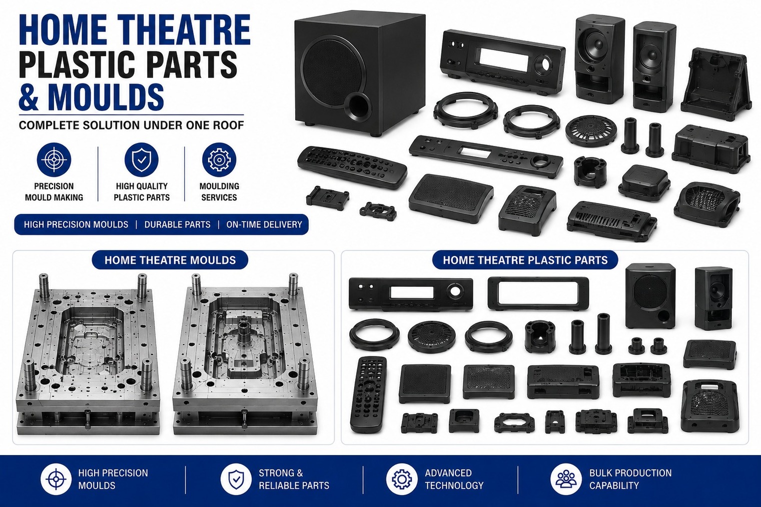 Home Theatre Plastic Parts Mould and Moulding Services