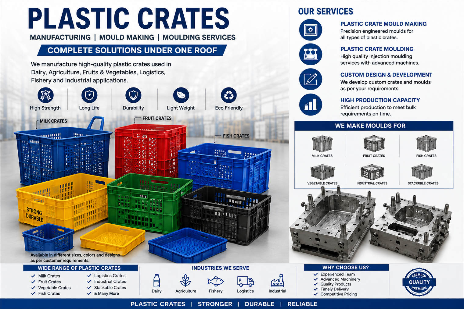 Industrial Plastic Crates and Moulds