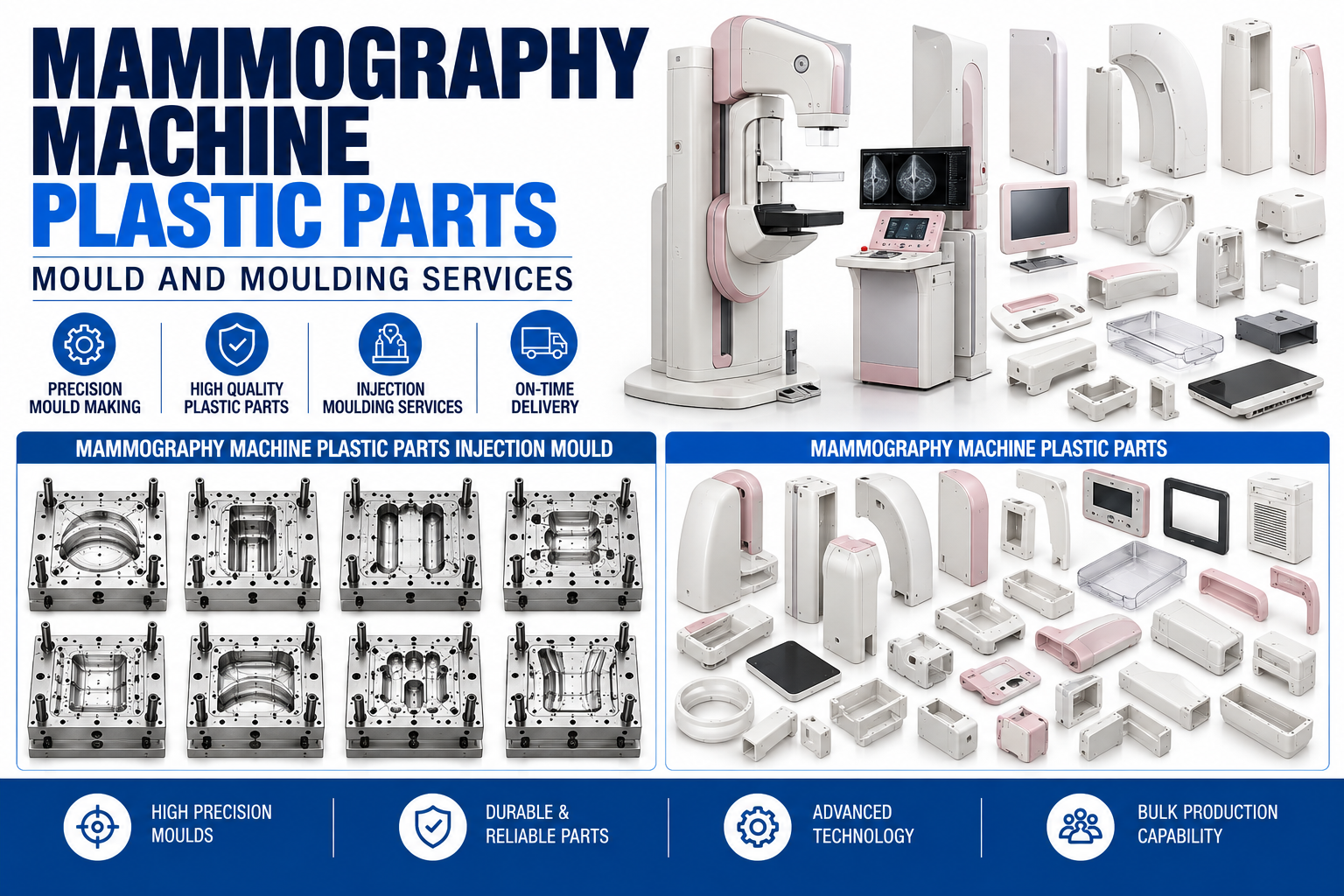 Mammography Machine Plastic Parts Mould and Moulding Services