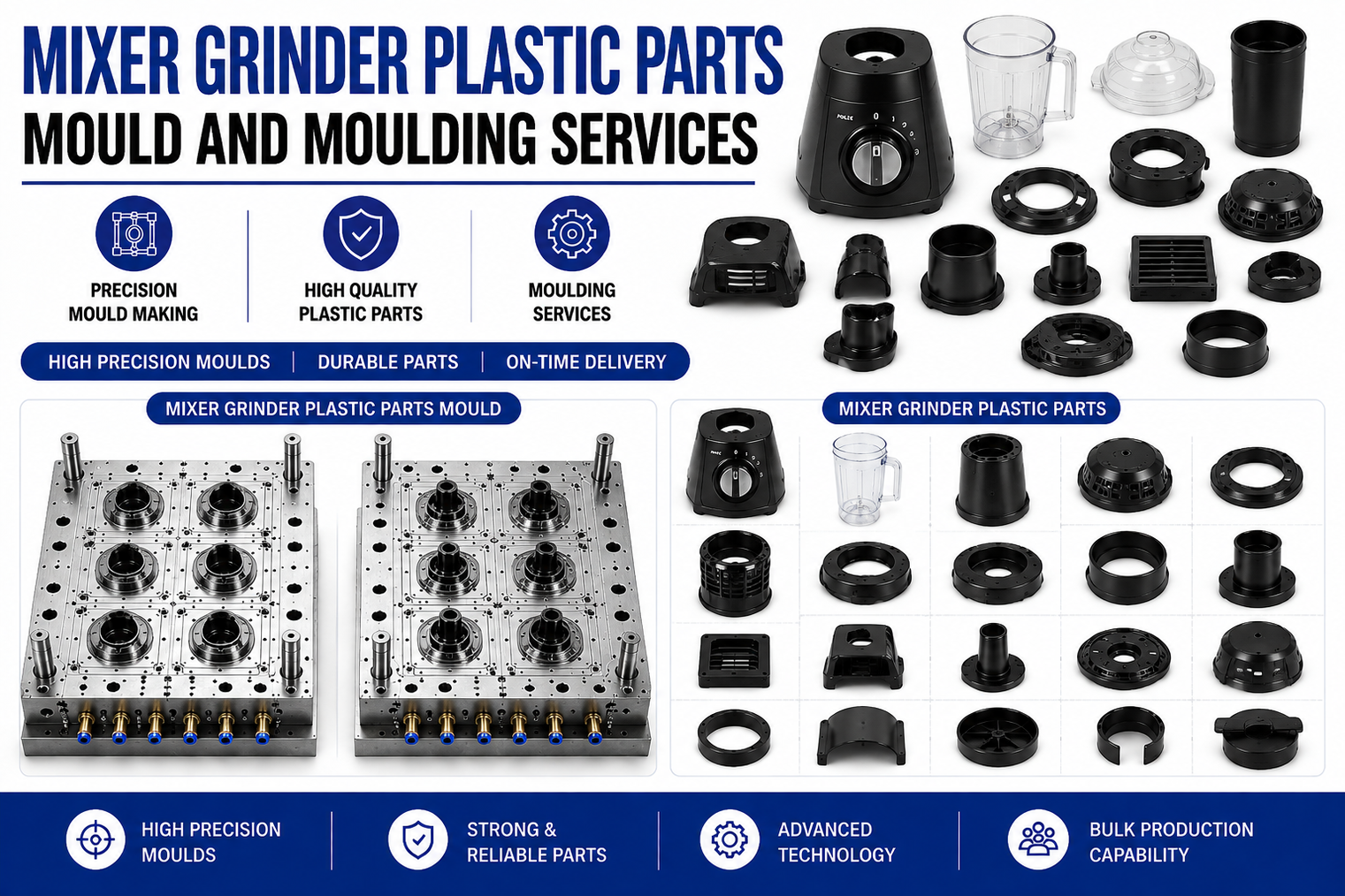 Mixer Grinder Plastic Parts Mould and Moulding Services