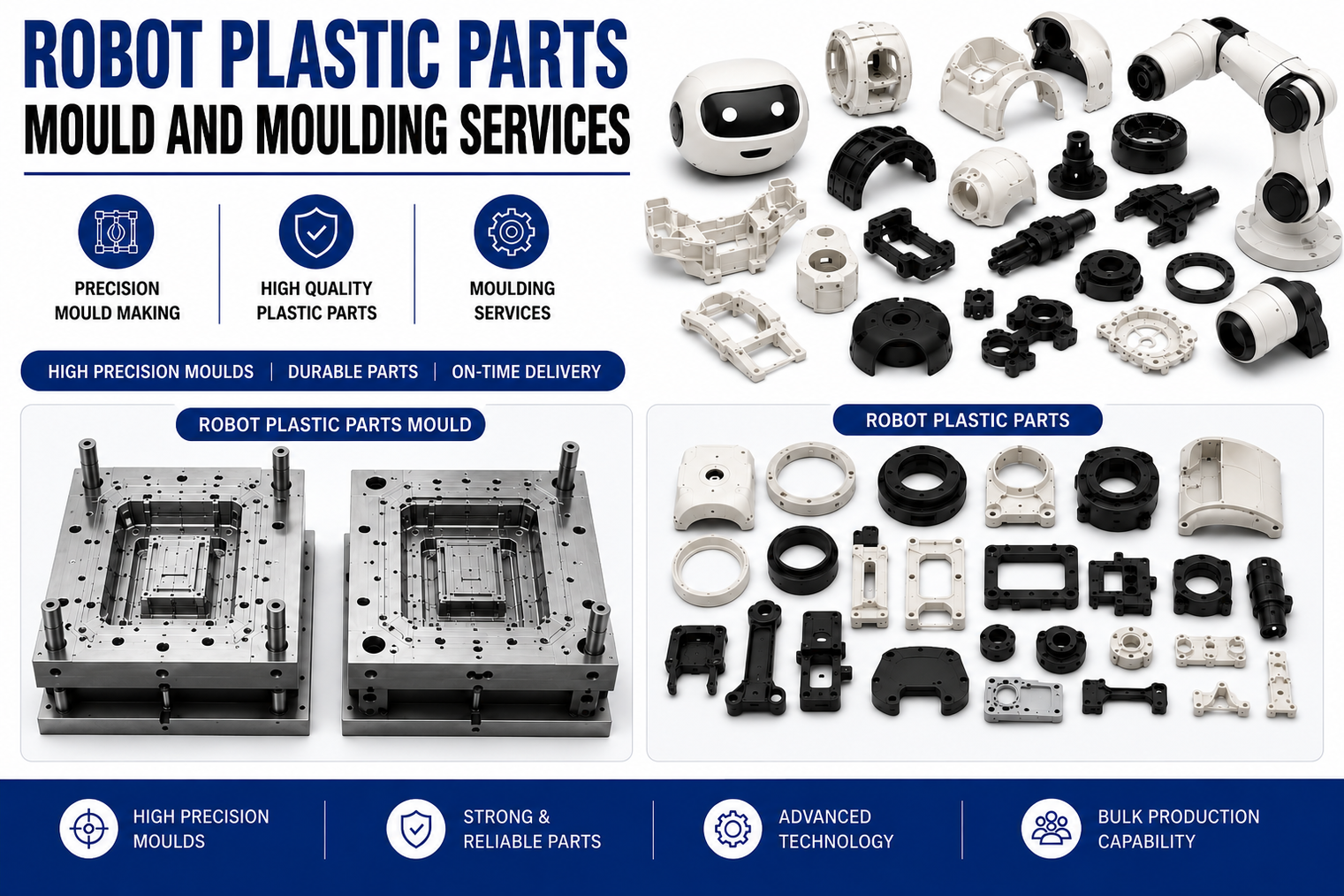 Robot Plastic Parts Mould and Moulding Services