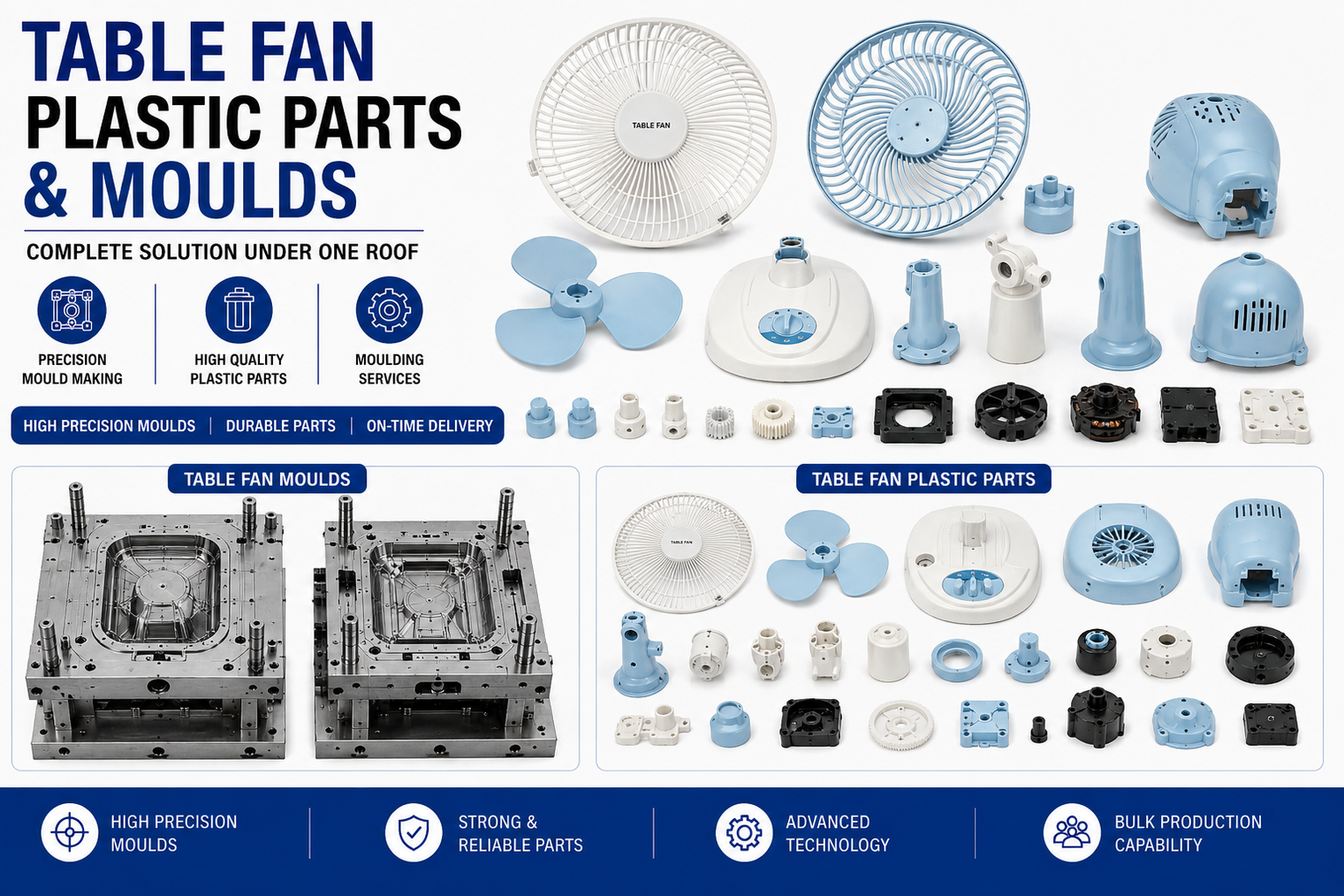 Table Fan Plastic Parts Mould and Moulding Services